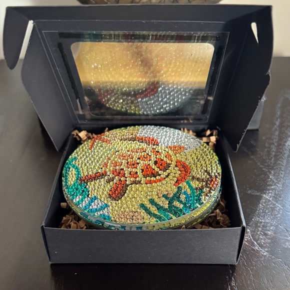 🌊 Handcrafted Coastal Diamond Art Coasters – Ocean Theme | Set of 4 Gift Ready - Picture 5 of 6